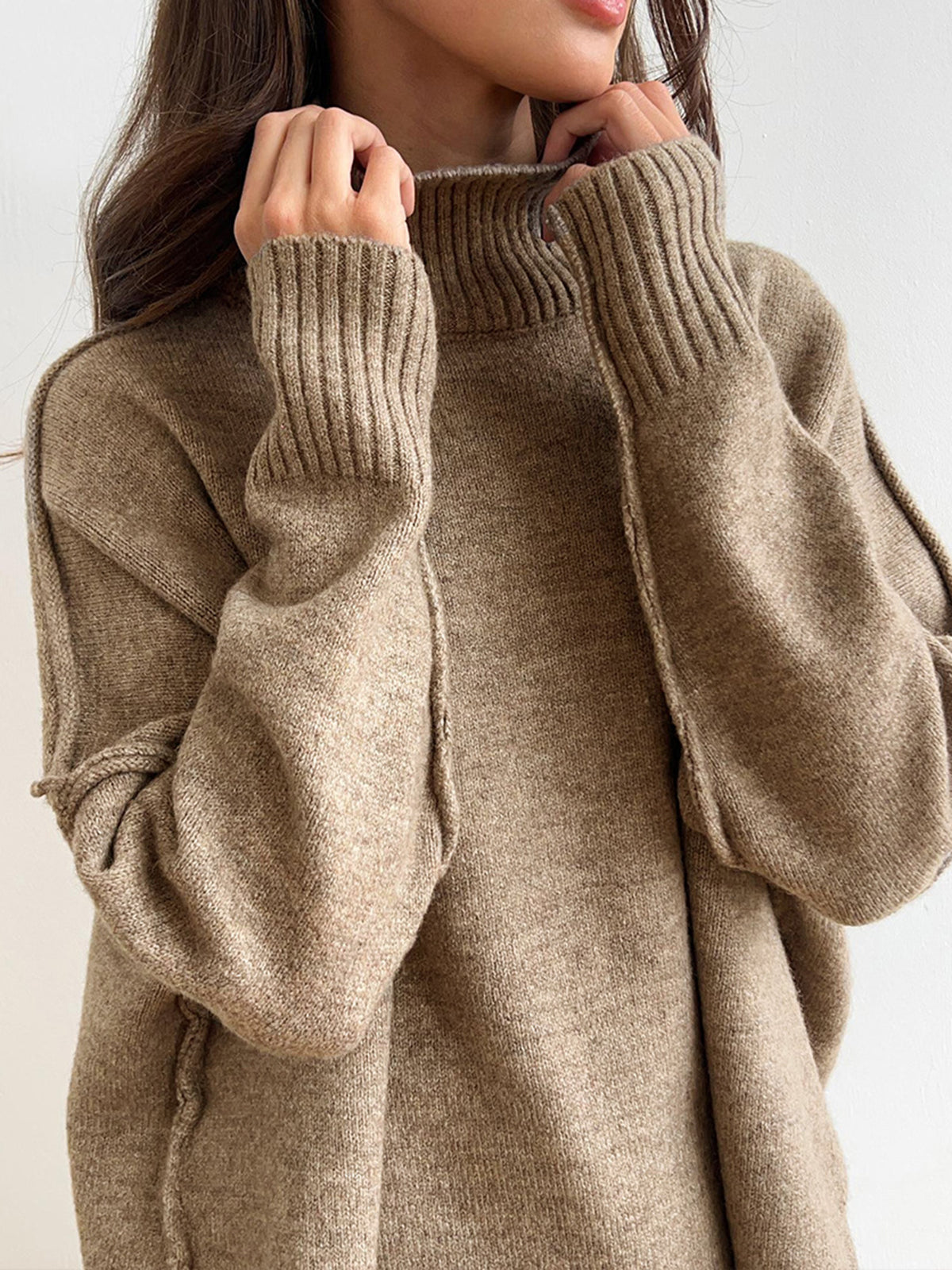 Loungeset met col en wijde broek voor dames