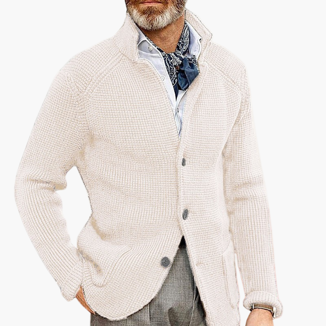 Cardigan da uomo in maglia stile classico – Moda elegante per tempo libero e business per uomini esigenti