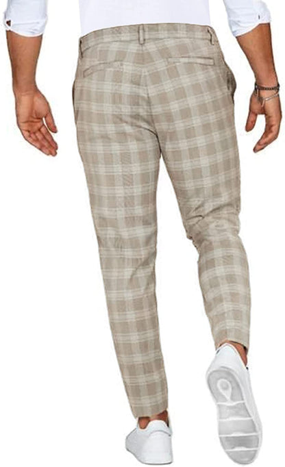 Heren chino broek geruit – Modieuze slim fit stijl voor vrije tijd & dagelijks gebruik