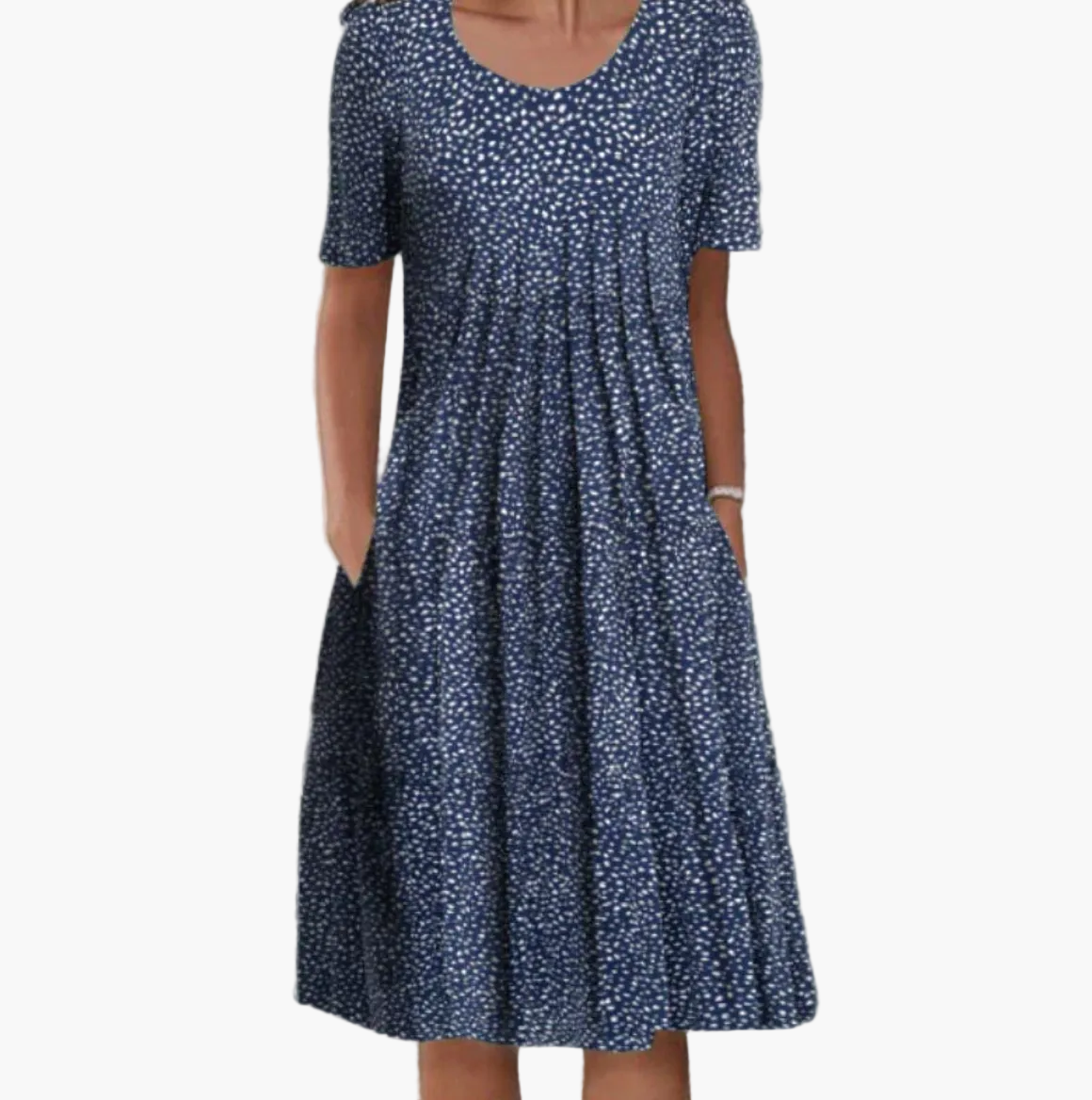 Abito estivo da donna con stampa floreale – Abito casual ampio con tasche, lunghezza midi, stile femminile
