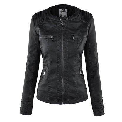 Veste en similicuir pour femme avec capuche – Un incontournable mode pour le quotidien et les loisirs