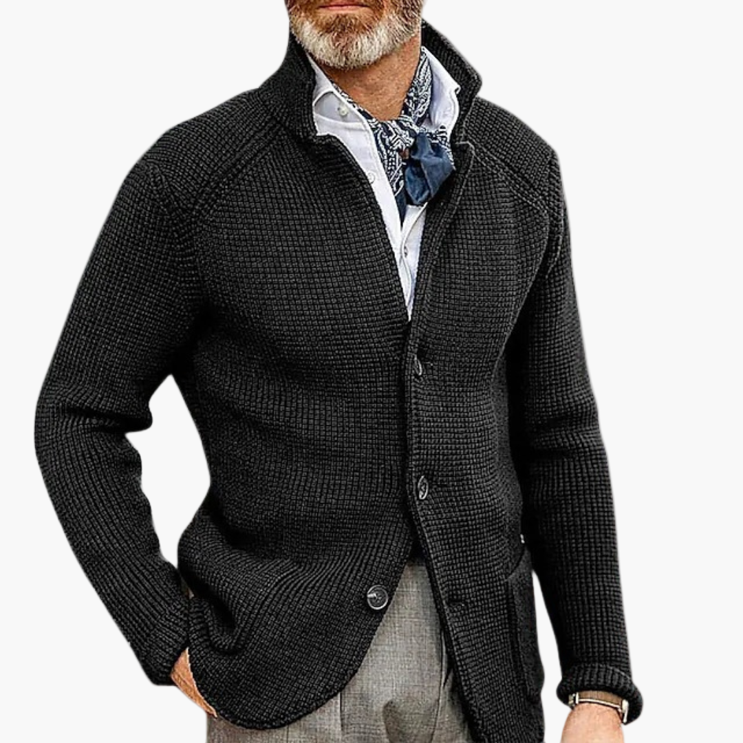 Cardigan da uomo in maglia stile classico – Moda elegante per tempo libero e business per uomini esigenti
