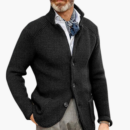 Cardigan da uomo in maglia stile classico – Moda elegante per tempo libero e business per uomini esigenti