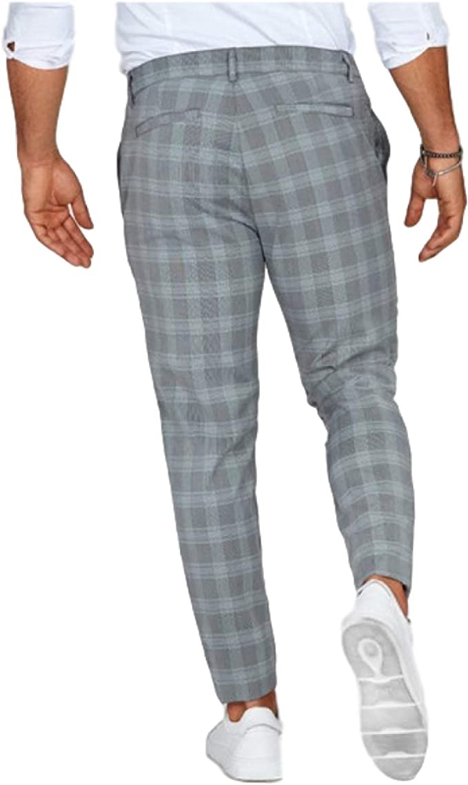 Heren chino broek geruit – Modieuze slim fit stijl voor vrije tijd & dagelijks gebruik