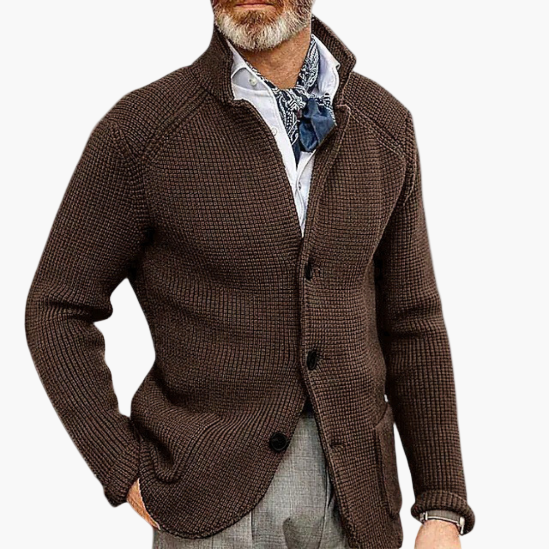 Cardigan da uomo in maglia stile classico – Moda elegante per tempo libero e business per uomini esigenti