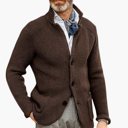 Cardigan da uomo in maglia stile classico – Moda elegante per tempo libero e business per uomini esigenti