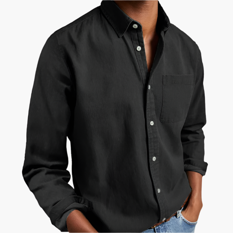 Herr fritidsskjorta med button-down-krage – Klassisk, stilfull skjorta för vardag & kontor