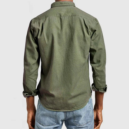 Herr fritidsskjorta med button-down-krage – Klassisk, stilfull skjorta för vardag & kontor