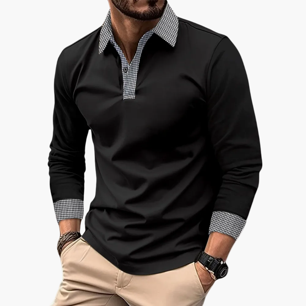Polo manches longues homme – Style décontracté élégant pour quotidien et sorties
