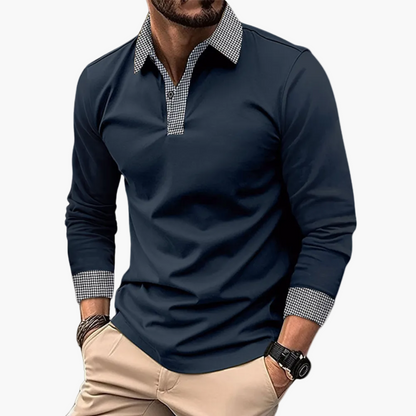 Polo manches longues homme – Style décontracté élégant pour quotidien et sorties