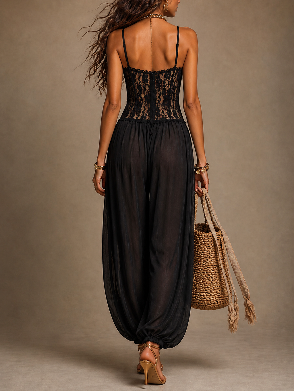 Laia | Kanten jumpsuit met zakken voor dames