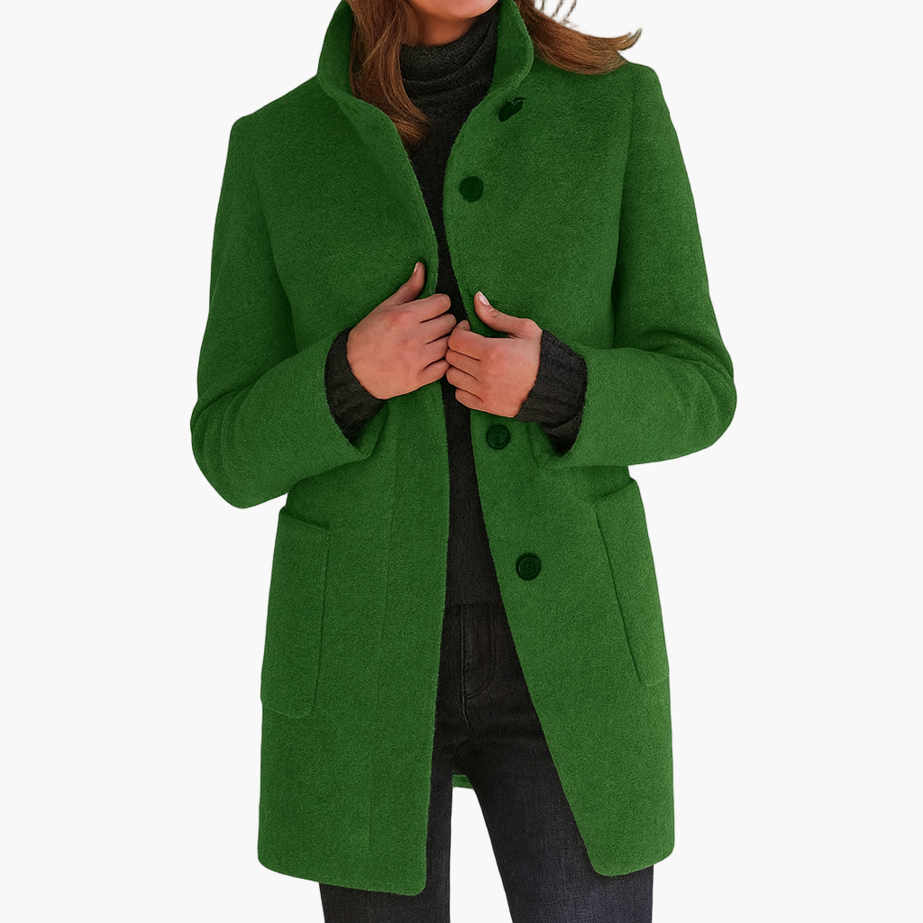 Damen Kurzmantel mit Stehkragen – Eleganter Alltagsmantel für Herbst & Winter