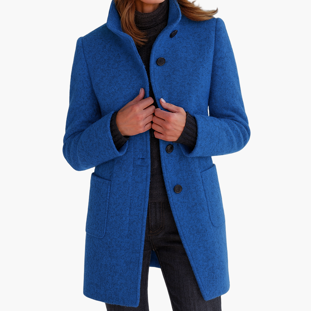Damen Kurzmantel mit Stehkragen – Eleganter Alltagsmantel für Herbst & Winter