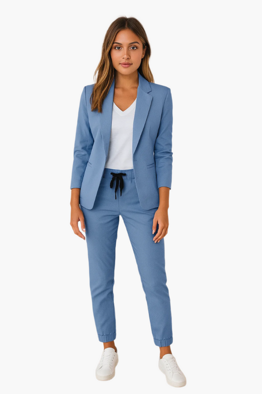 Damen Business Jogger Anzug – Eleganter Blazer mit Hose für Büro & Freizeit