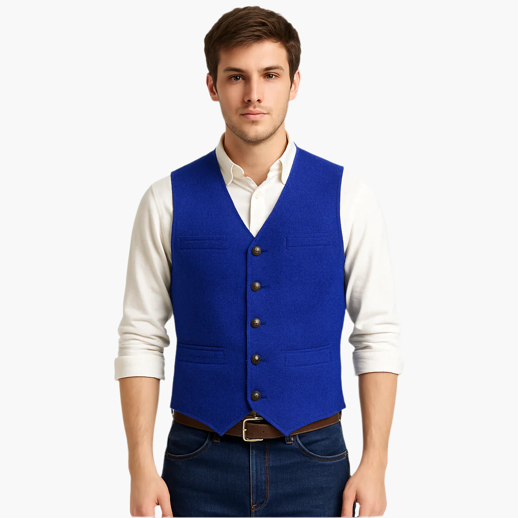 Gilet da Uomo in Stile Business Moderno – Gilet Elegante per Tempo Libero e Ufficio, Versatile