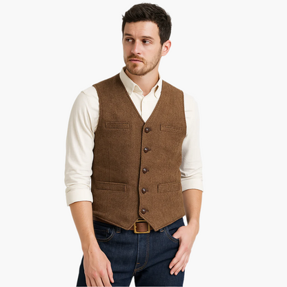 Gilet da Uomo in Stile Business Moderno – Gilet Elegante per Tempo Libero e Ufficio, Versatile