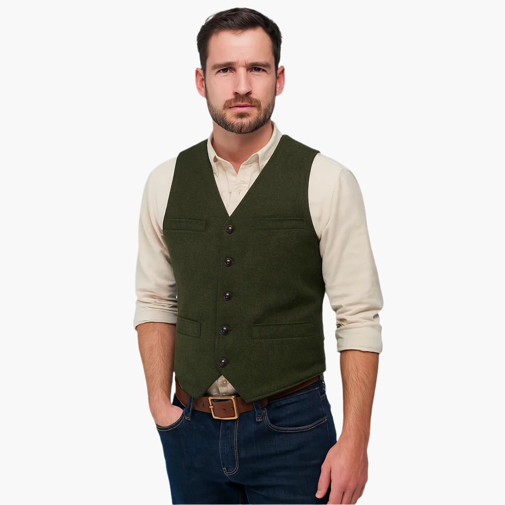 Gilet da Uomo in Stile Business Moderno – Gilet Elegante per Tempo Libero e Ufficio, Versatile