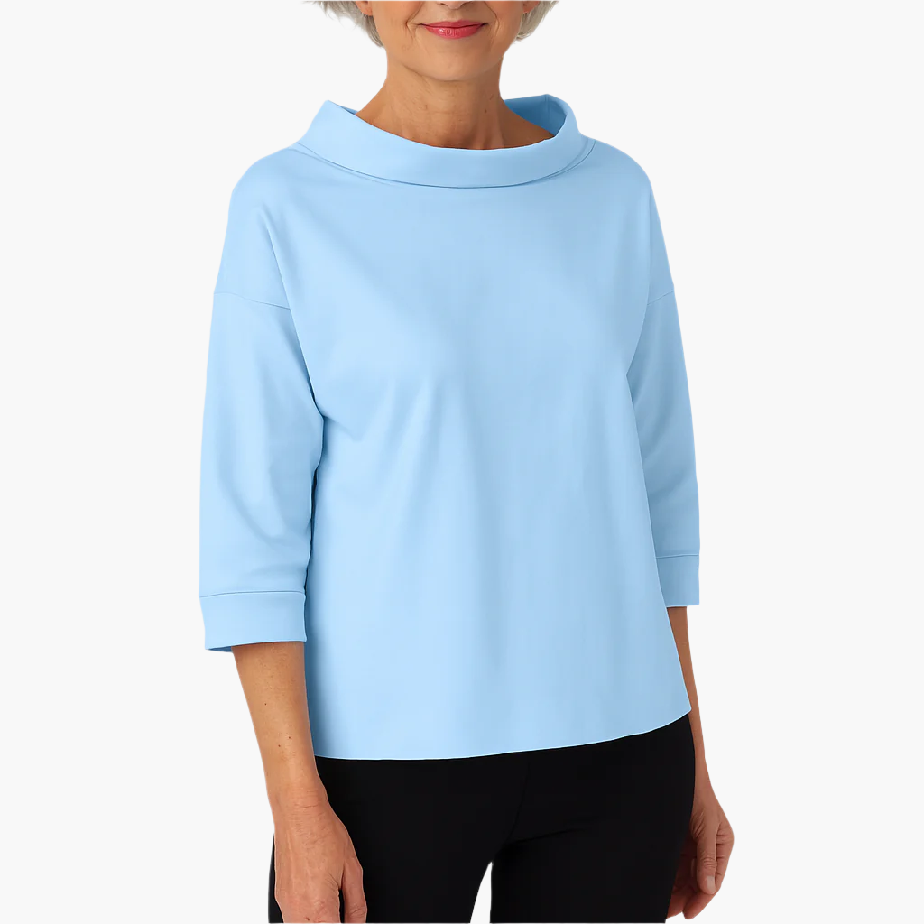 Haut élégant à col montant femme – Top stylé pour le quotidien et le travail