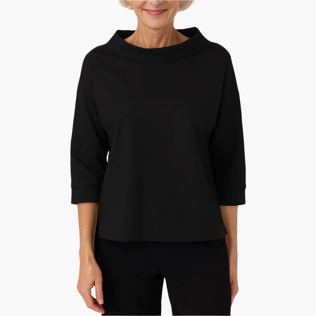 Haut élégant à col montant femme – Top stylé pour le quotidien et le travail