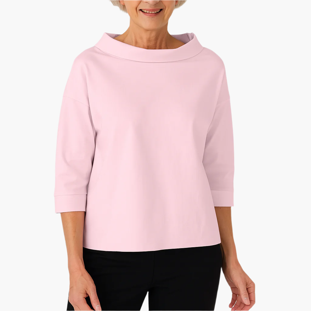 Haut élégant à col montant femme – Top stylé pour le quotidien et le travail