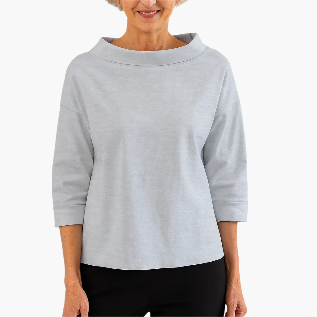Haut élégant à col montant femme – Top stylé pour le quotidien et le travail