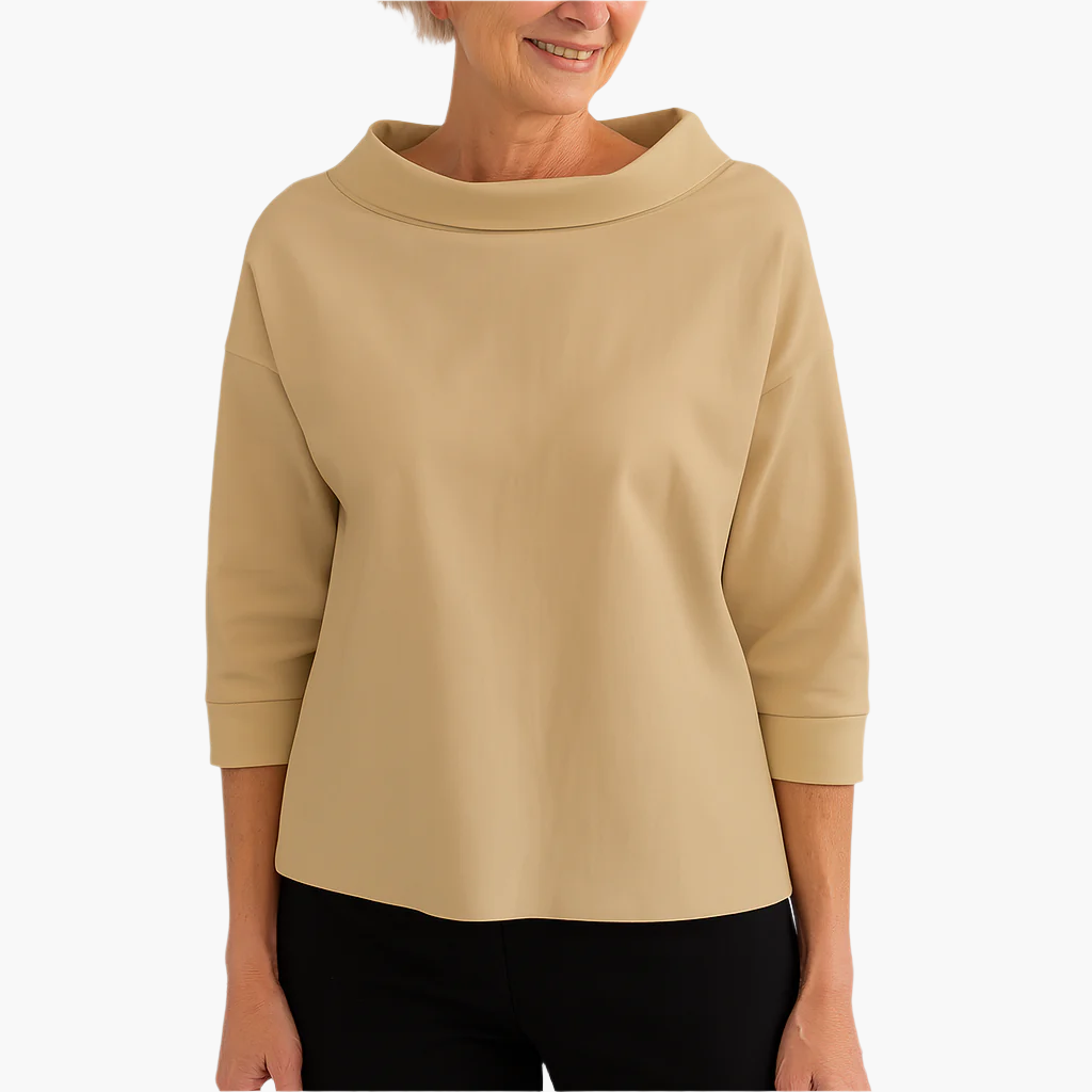 Haut élégant à col montant femme – Top stylé pour le quotidien et le travail