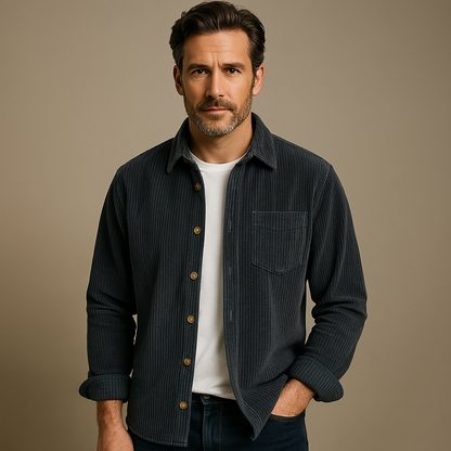 Heren Corduroy Hemd Casual Modern voor Dagelijks Gebruik en Vrije Tijd