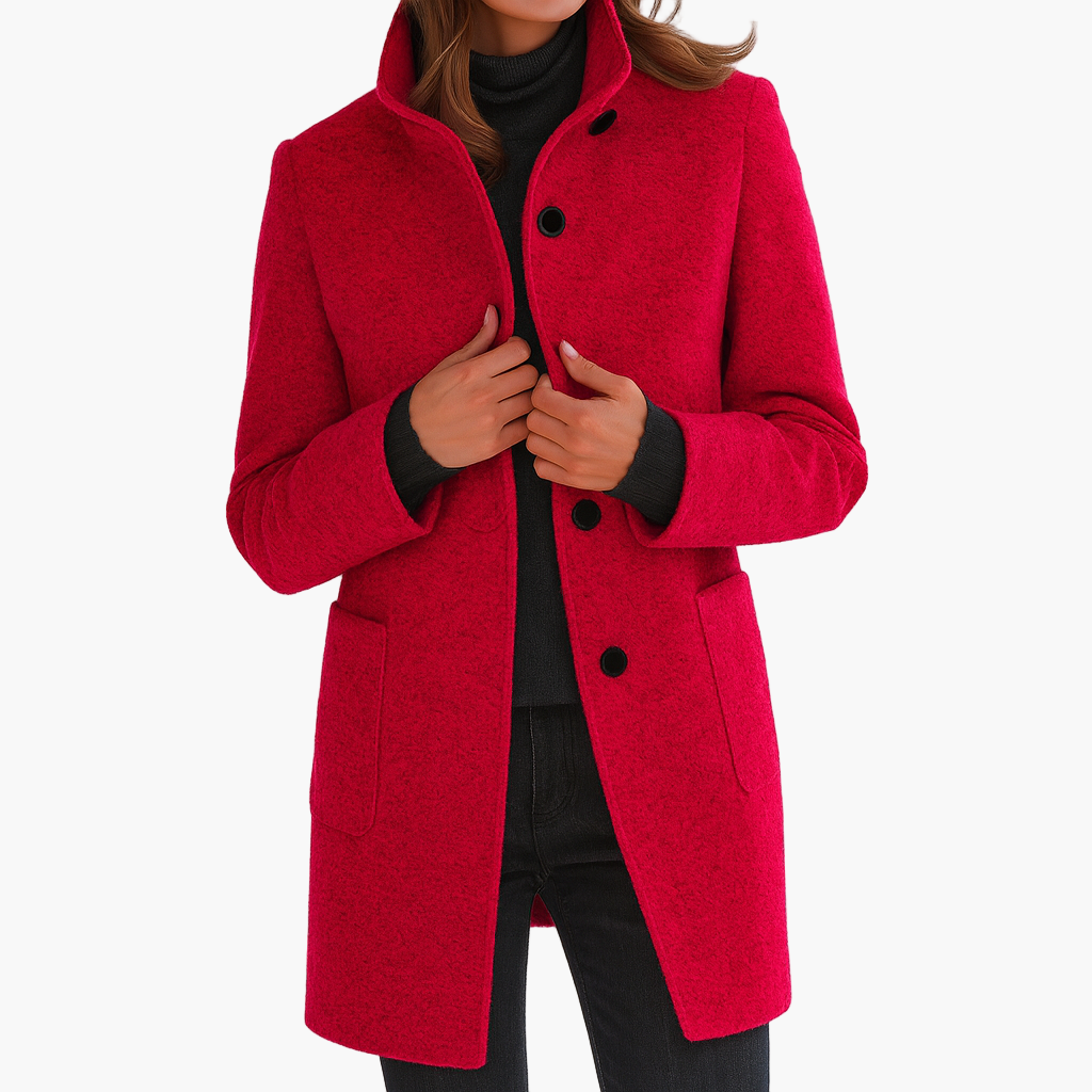 Damen Kurzmantel mit Stehkragen – Eleganter Alltagsmantel für Herbst & Winter