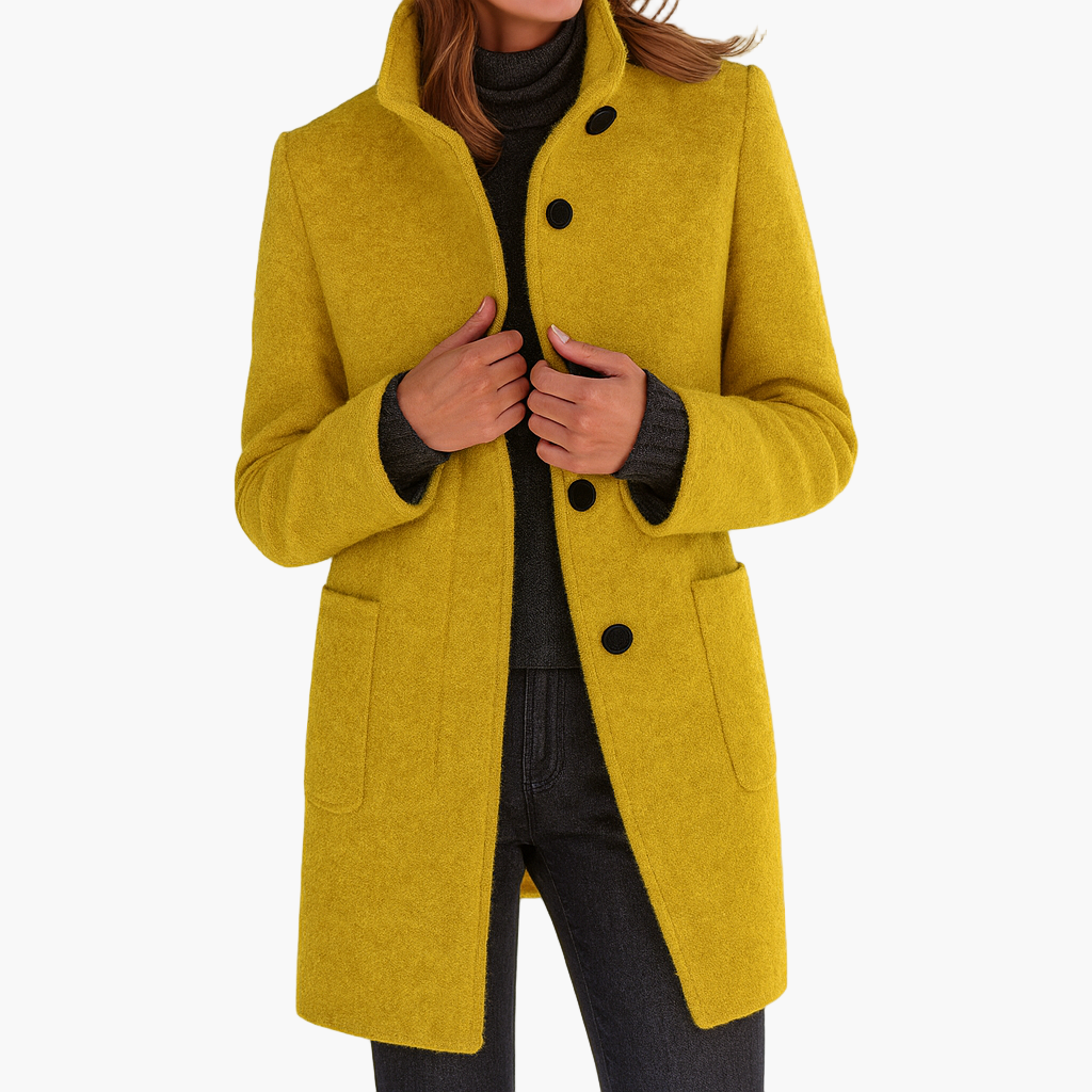 Damen Kurzmantel mit Stehkragen – Eleganter Alltagsmantel für Herbst & Winter