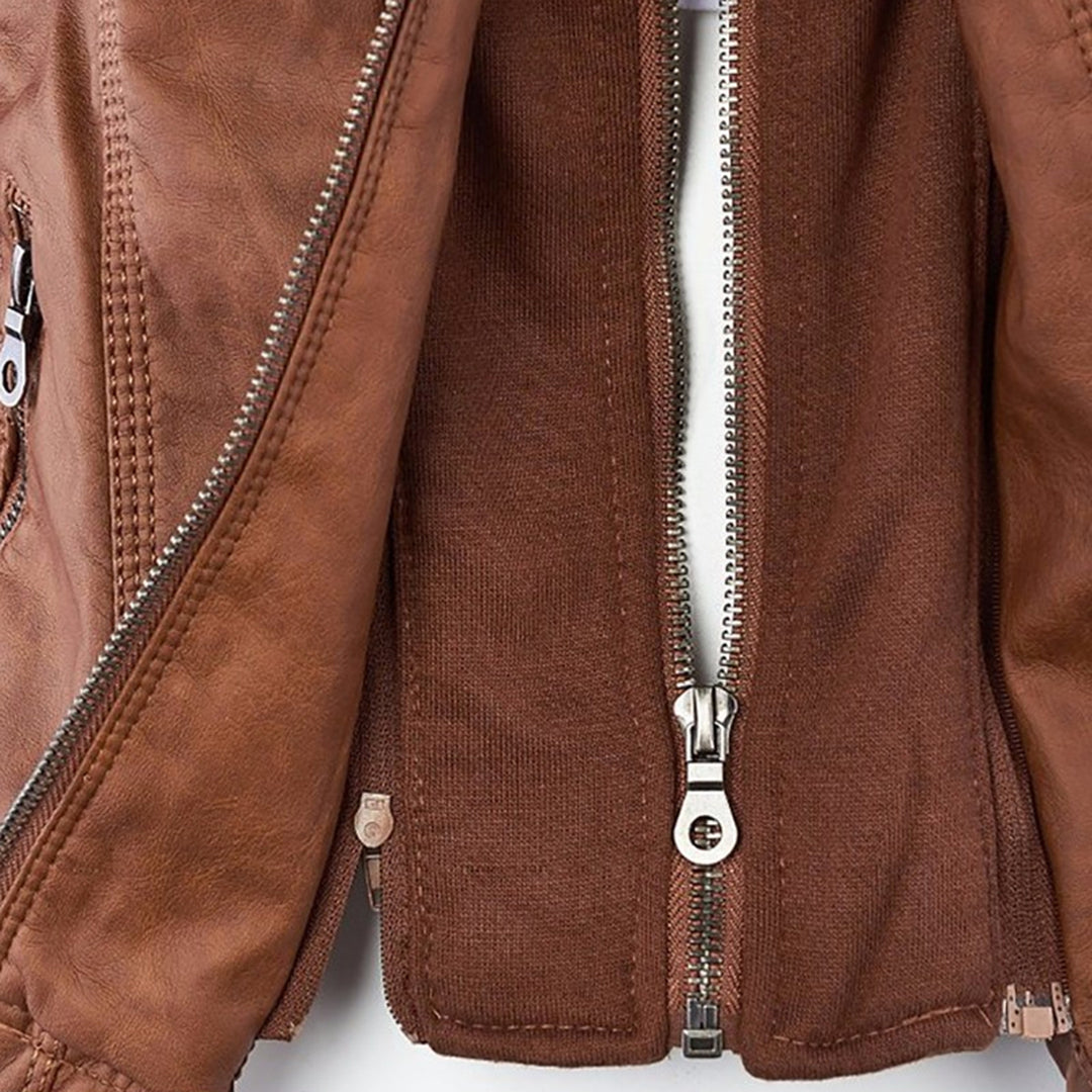 Veste en similicuir pour femme avec capuche – Un incontournable mode pour le quotidien et les loisirs