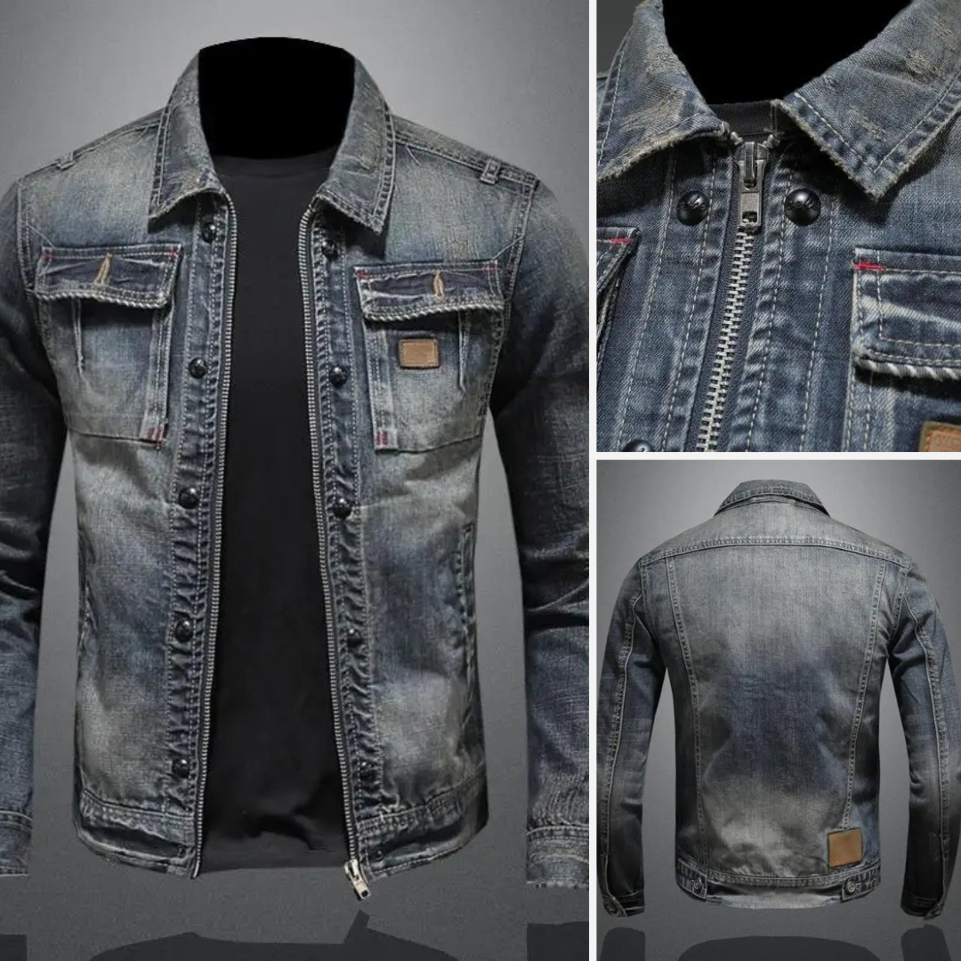 Herre Denimjakke i vintage-stil – Klassisk, afslappet & alsidig