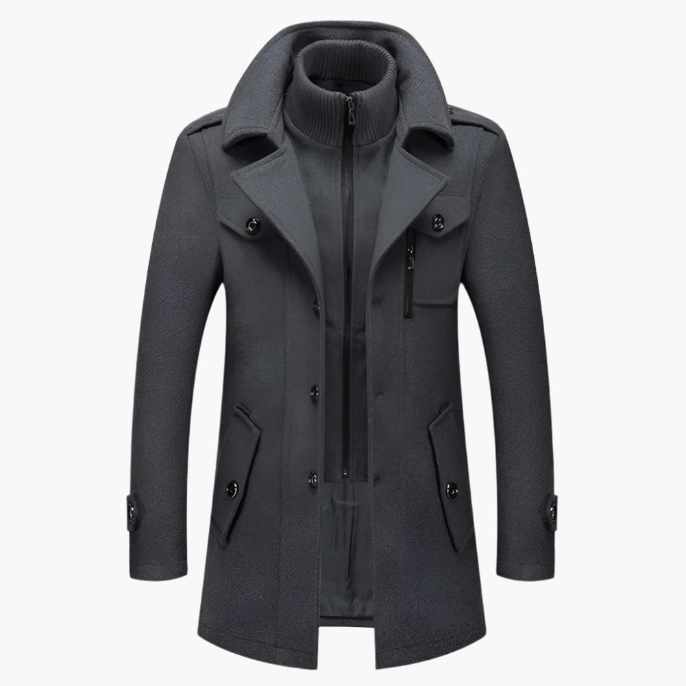 Heren Winterjas Elegant Tweedelig – Stijlvolle Business & Vrijetijdsjas