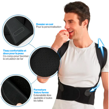 Correcteur de posture homme – Soutien dorsal et redresseur pour une posture saine