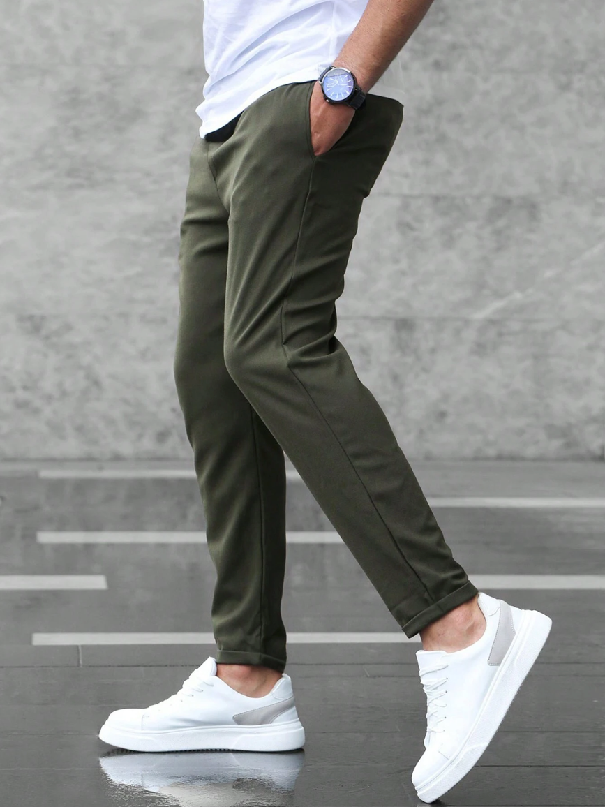 Herrarnas joggingbyxor slim fit – Sportigt eleganta fritidsbyxor för vardag & streetwear
