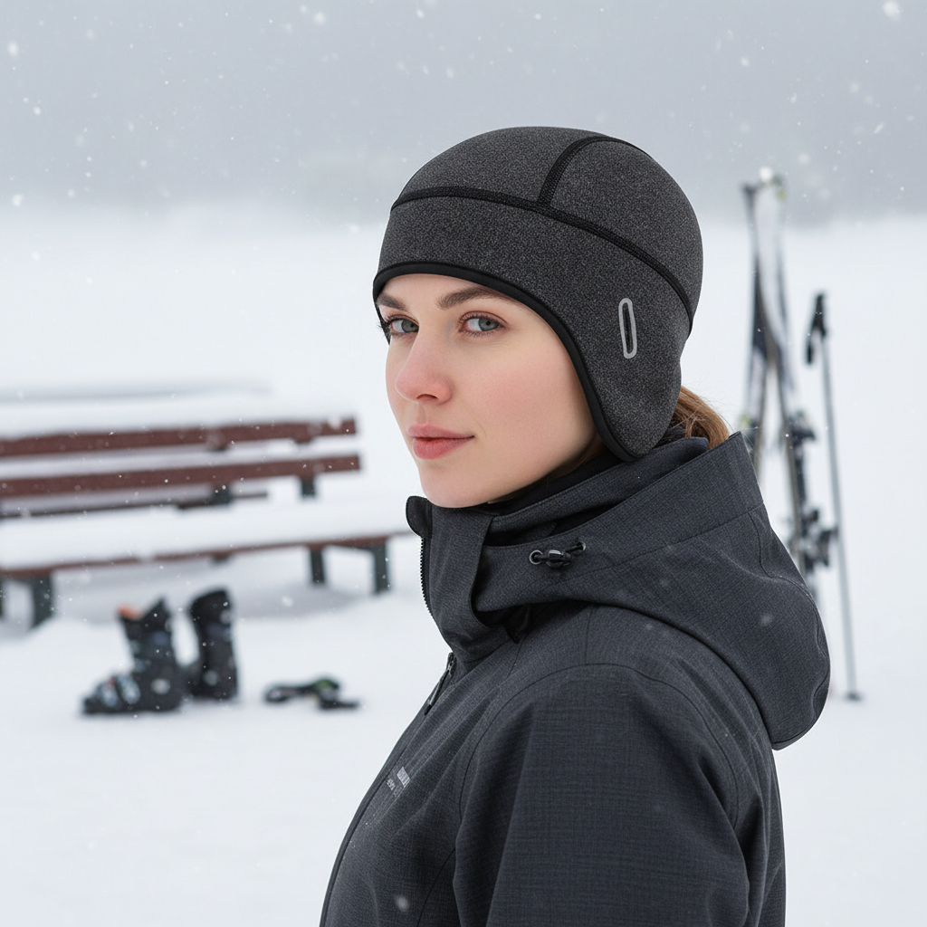 Elastische wintermuts met thermische voering voor onder een helm