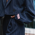 Regina | Set met gestreepte blazer en wijde broek voor dames