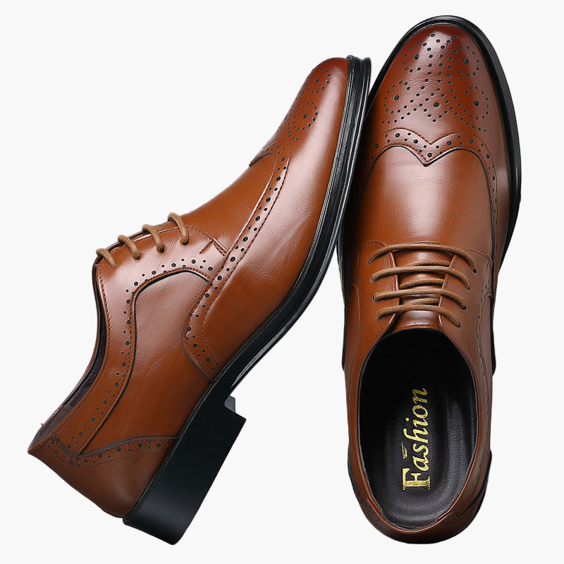 Zapatos Oxford de negocios para hombre – Elegante estilo brogue para ocasiones formales