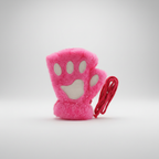 Vingerloze handschoenen met pootjesmotief en voering