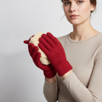 Touchscreen-handschoenen met kabelpatroon