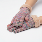 Touchscreen-handschoenen met kabelpatroon
