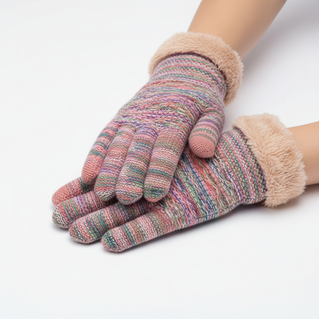 Touchscreen-handschoenen met kabelpatroon