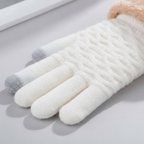 Touchscreen-handschoenen met kabelpatroon