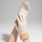Touchscreen-handschoenen met kabelpatroon