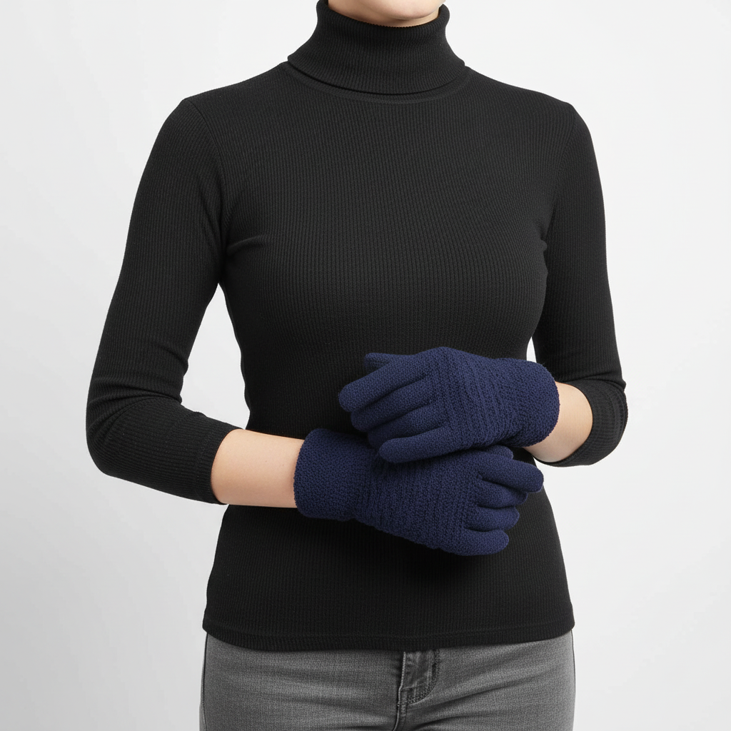 Touchscreen-handschoenen met kabelpatroon
