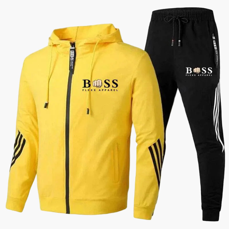 Heren sportpak set – Trainingspak voor fitness en vrije tijd, tweedelig, modern design