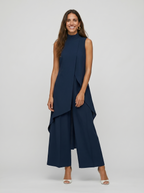 Sara | Mouwloze tweedelige set met col voor dames