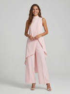 Sara | Mouwloze tweedelige set met col voor dames
