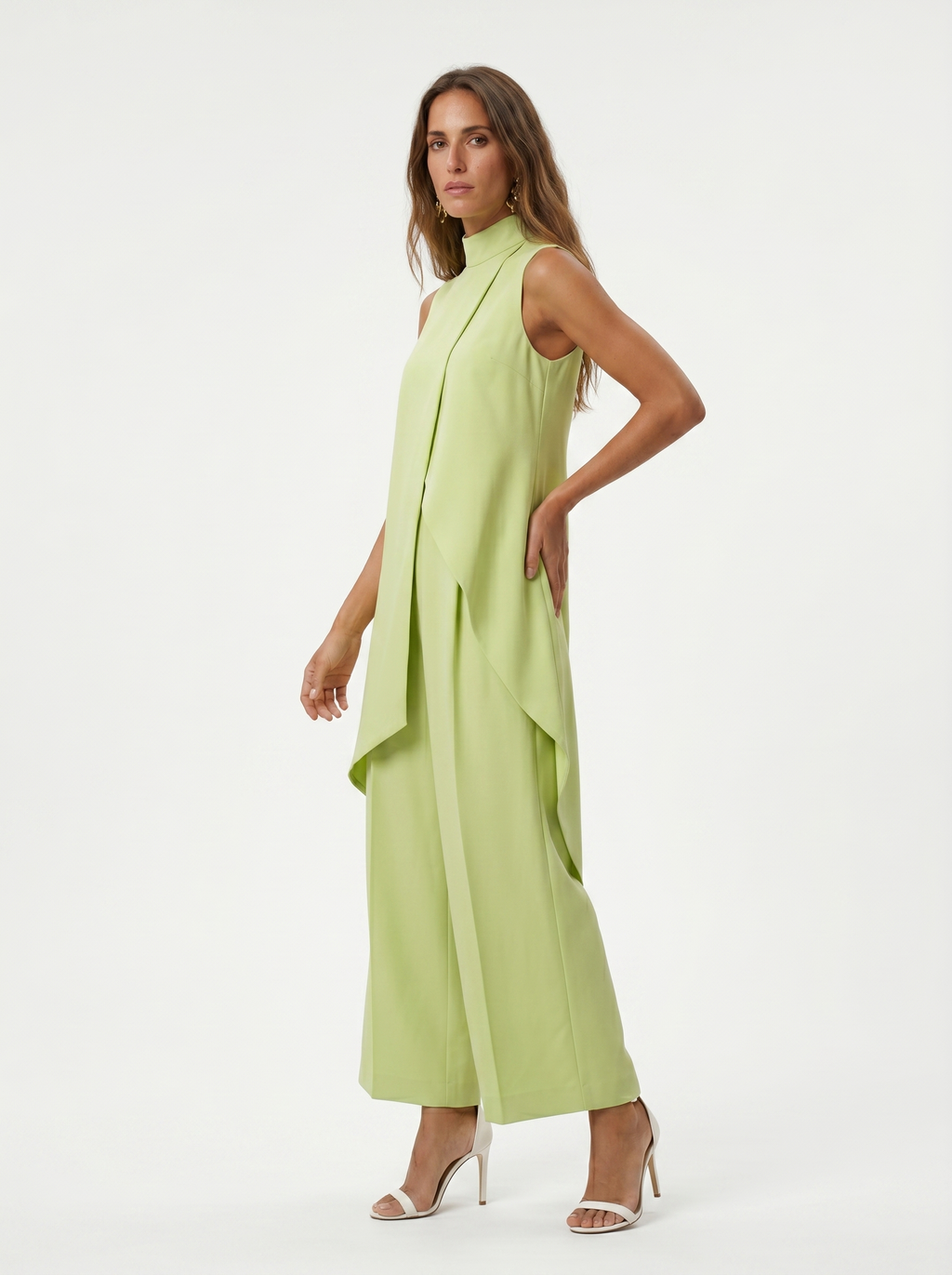 Sara | Mouwloze tweedelige set met col voor dames