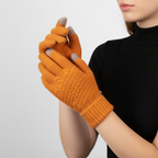 Gebreide touchscreen-handschoenen met voering
