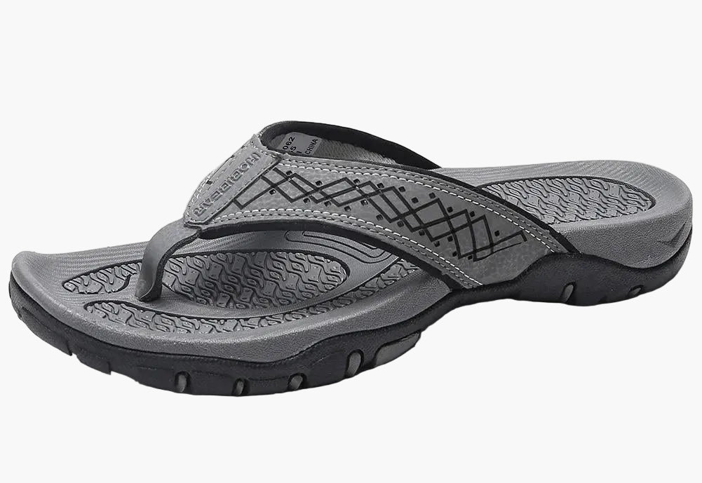 Herr Tåsandaler med fotvalvsstöd – Sportiga outdoor flip-flops för strand, vardag & fritid